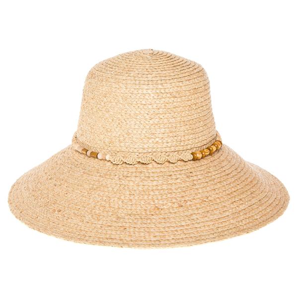 RAFFIA STRAW LAMPSHADE SUN HAT