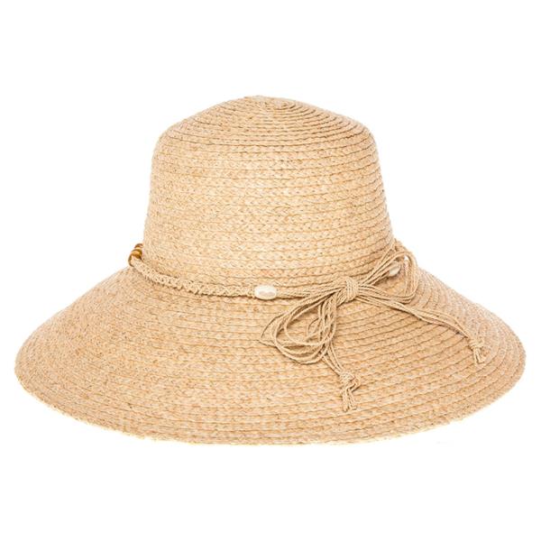 RAFFIA STRAW LAMPSHADE SUN HAT