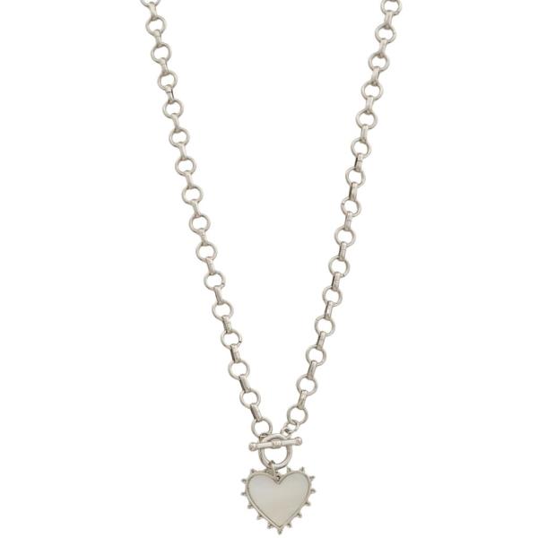 RHINESTONE HEART PENDANT NECKLACE