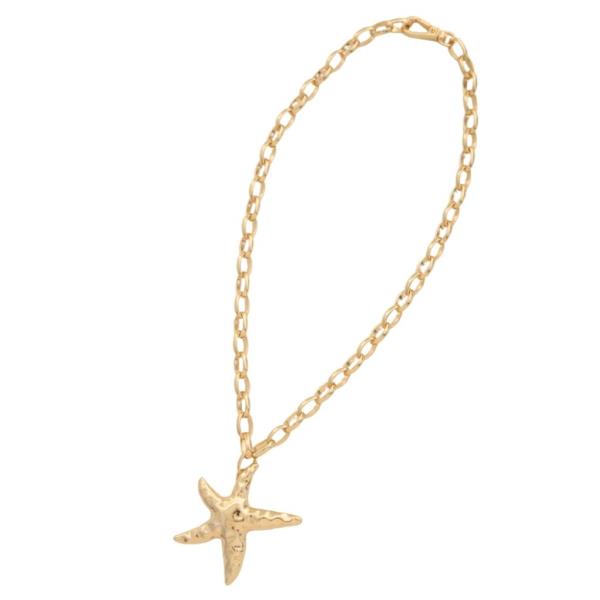 METAL STARFISH PENDANT NECKLACE