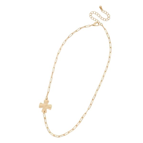 METAL CROSS CHAIN NECKLACE