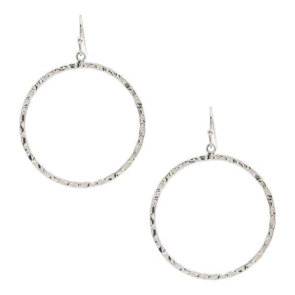 14K GOLD DIPPED ROUND HOOP EARRING