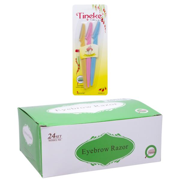 3PC EYEBROW RAZOR SET (24 UNITS)