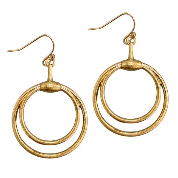 METAL DOUBLE HOOP DROP EARRING