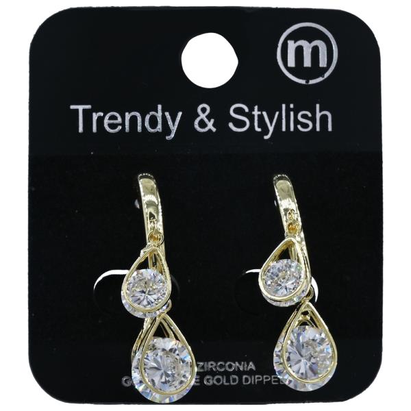 TEARDROP CZ EARRING