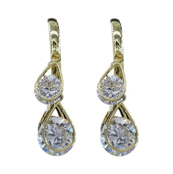 TEARDROP CZ EARRING