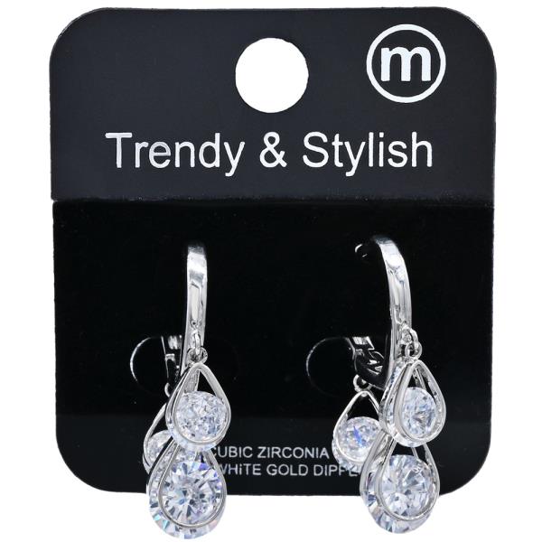 TEARDROP CZ EARRING