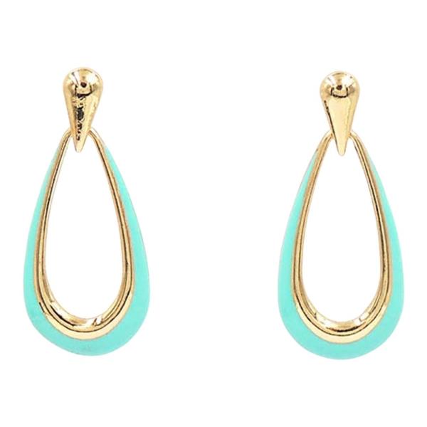 EPOXY COLOR OPEND TEARDROP EARRINGS