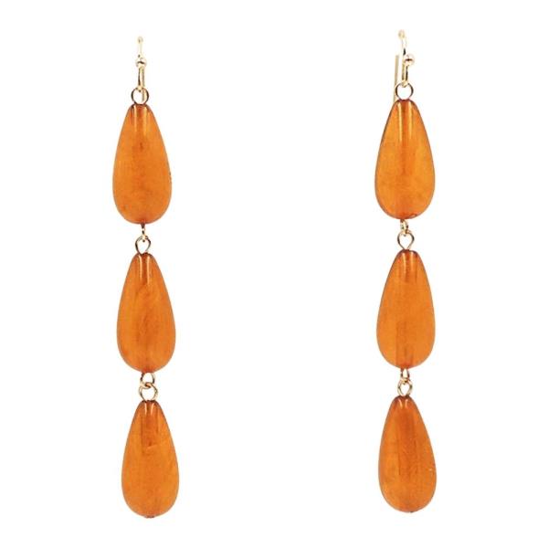 RESIN TEARDROP LINEAR EARRINGS