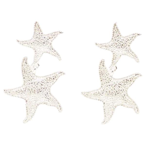 METAL STARFISH DROP EARRINGS