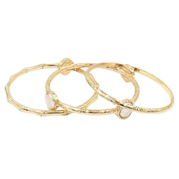 3PCS PEARL BANGLE SET