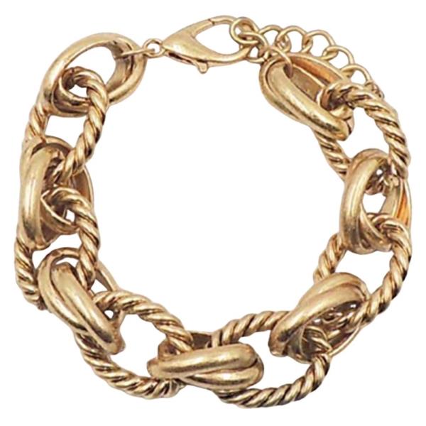 ROPE & GOLD LINK CHAIN BRACELET