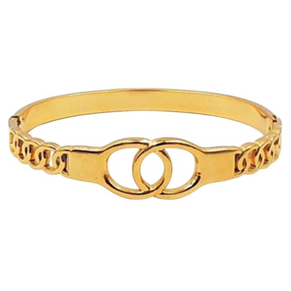 STAINLESS STEEL LOVE CIRCLE BANGLE BRACELET