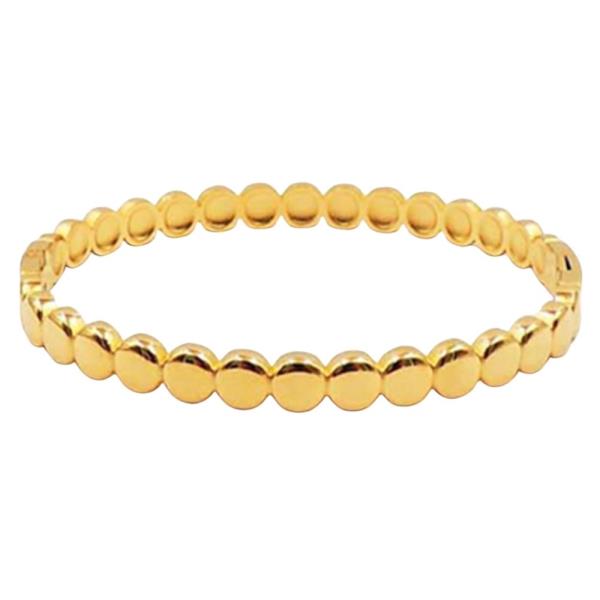 STAINLESS STEEL BEADED BANGLE BRACELET