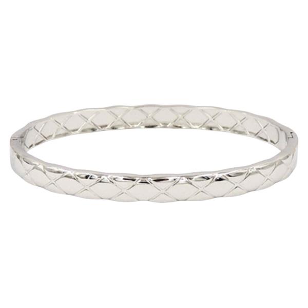 STAINLESS STEEL  TEXTURE  BANGLE BRACELET