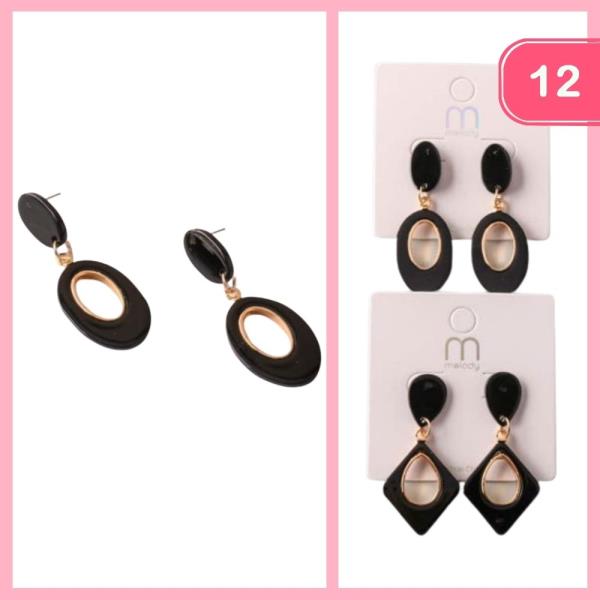 MOD SHAPE DROP EARRING (12 UNITS)