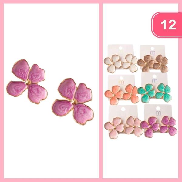 ENAMEL PRIMROSE EARRING (12 UNITS)