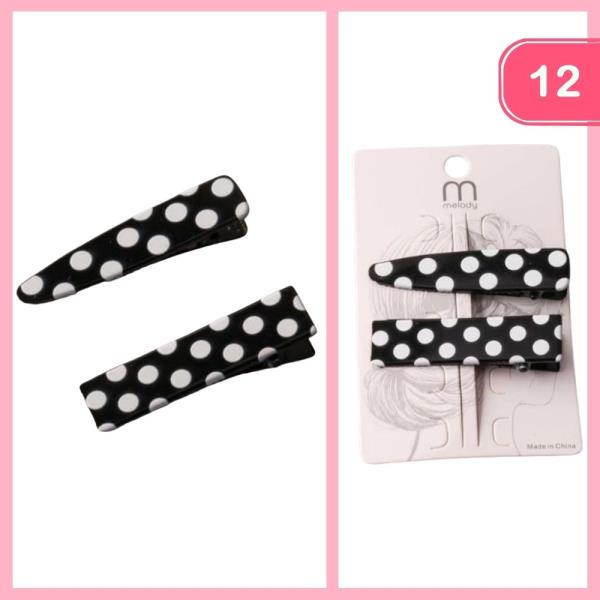 MIX SHAPE POLKA DOT CLIPS (12 UNITS)