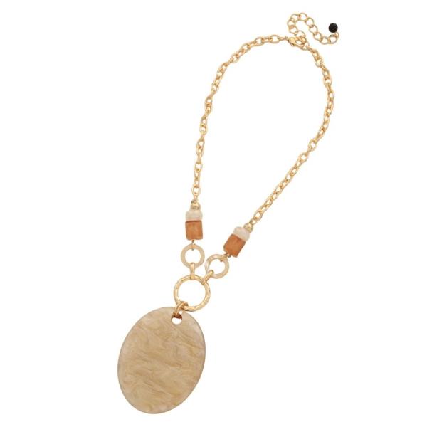 METAL STONE PENDANT STATEMENT NECKLACE EARRING SET