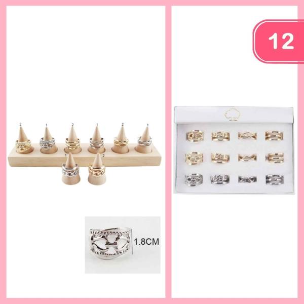 MULTI METAL RINGS (12 UNITS)