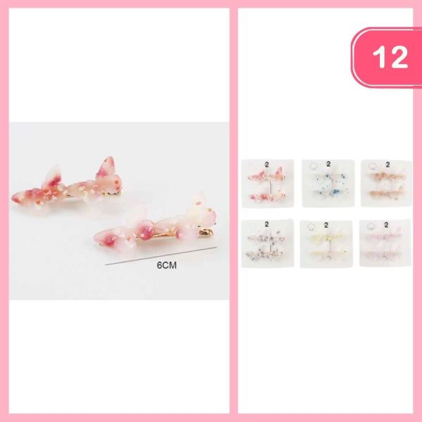 BUTTERFLY HAIR CLIP (12 UNITS)