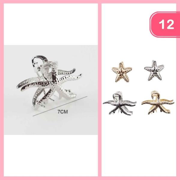 STARFISH HAIR CLAW CLIP (12 UNITS)