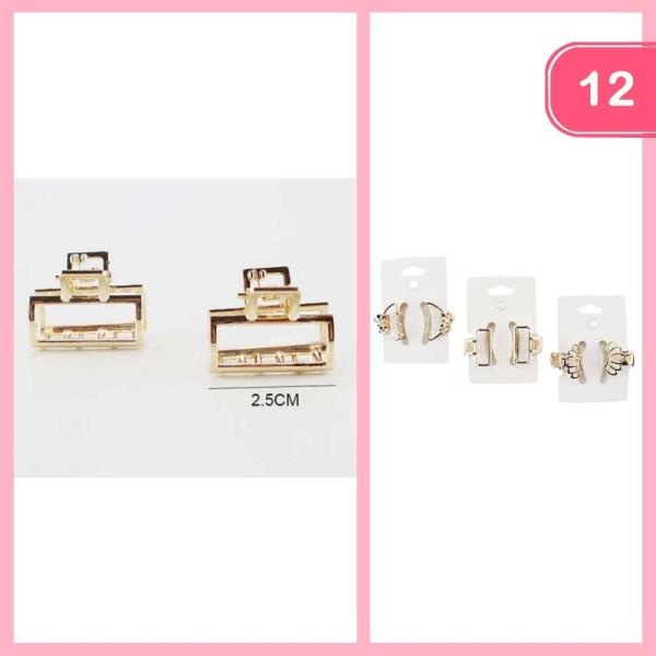 MINI HAIR CLAW CLIP (12 UNITS)