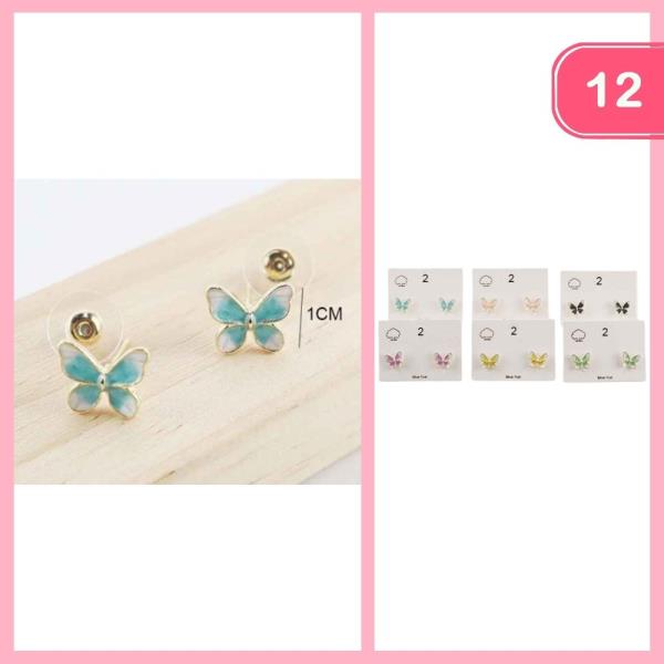 BUTTERFLY POST EARRING (12 UNITS)