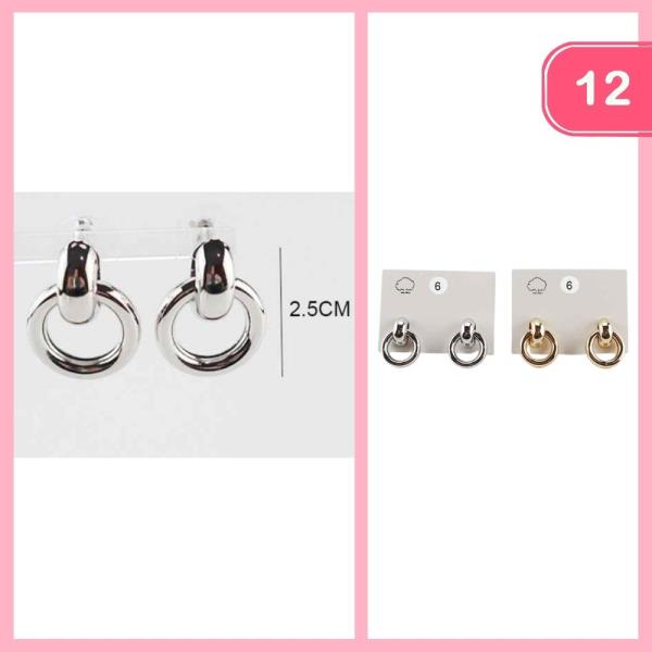 ROUND POST EARRING (12 UNITS)