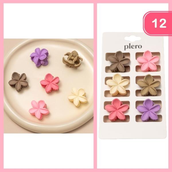 MINI FLOWER HAIR CLAW CLIP (12 UNITS)