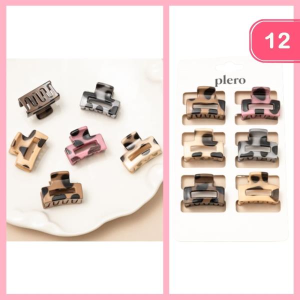 MINI HAIR CLAW CLIPS (12 UNITS)