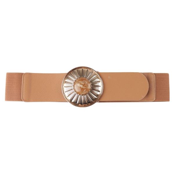 METAL ROUND BUCKLE ELASTIC BELT