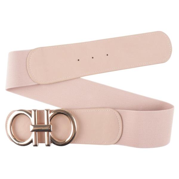 METAL DOUBLE ROUND BUCKLE ELASTIC BELT