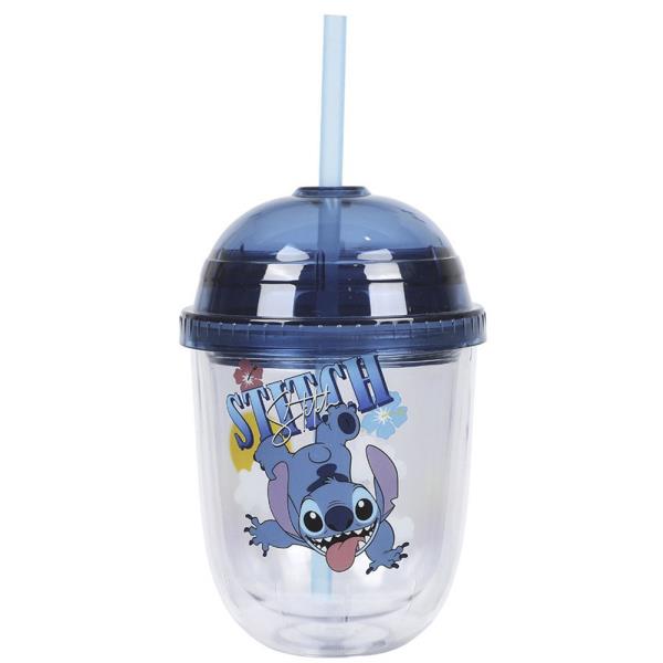 STITCH EGG DOUBLE WALL BOTTLE W STRAW