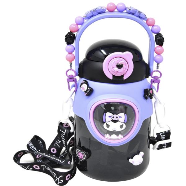 HELLO KITTY KUROMI BOTTLE W BEADS AND LAYARD