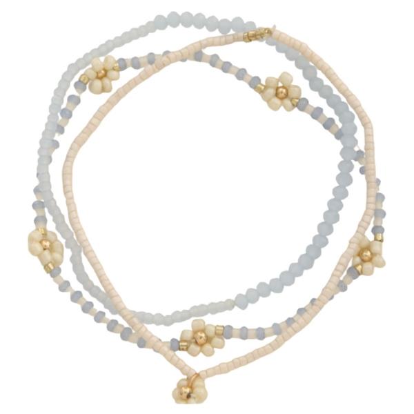 BEADED PEARL STRETCH MULTI BRACELET SET