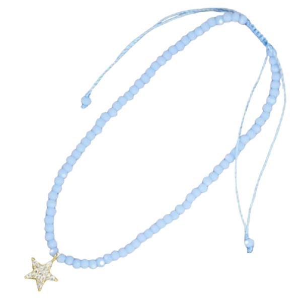 STAR TINY GLASS BEADS FULL TIE BRACELET