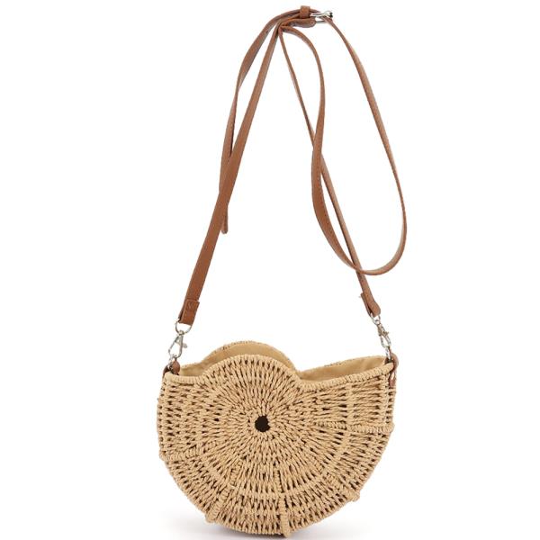 STRAW WOVEN UNIQUE CROSSBODY