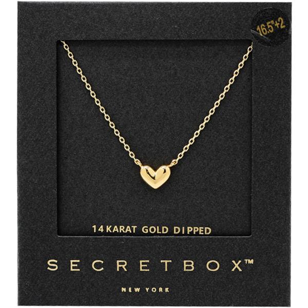 SECRET BOX GOLD DIPPED HEART NECKLACE