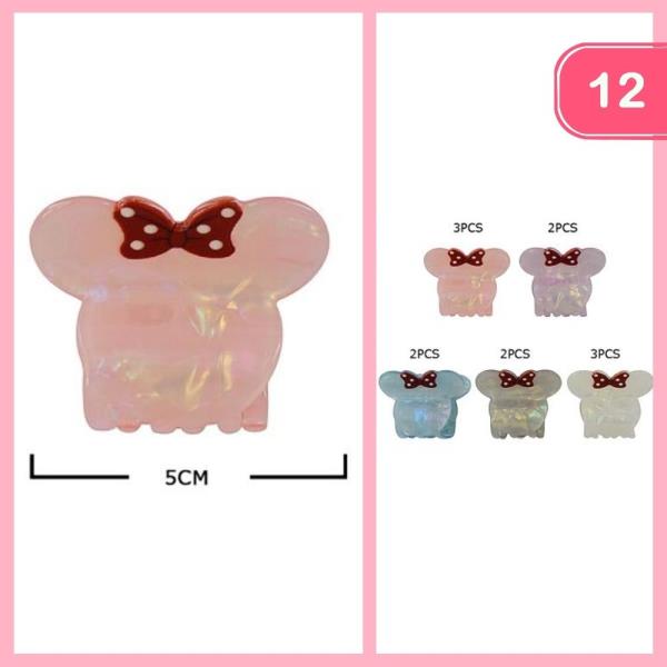 CUTE ACRYLIC HAIR CLAW CLIP (12 UNITS)