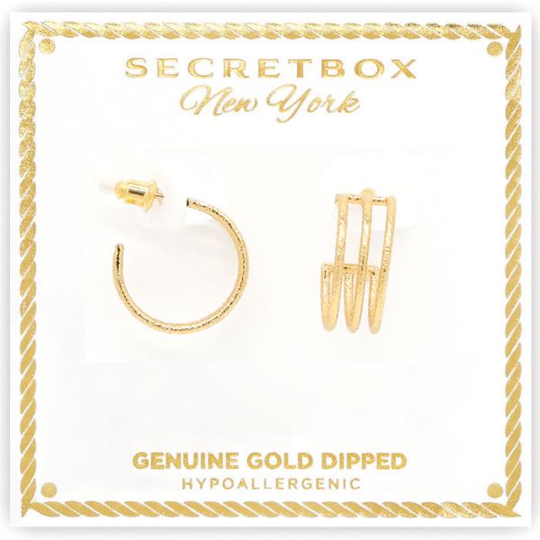 GOLD DIPPED HOOP EARRING