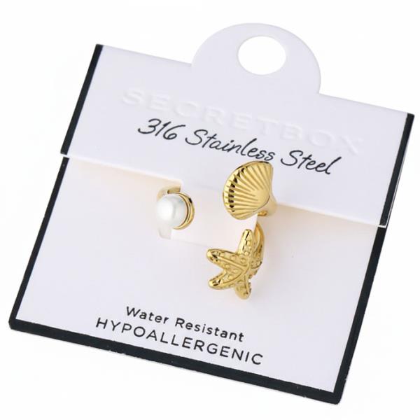 STAINLESS STEEL STARFISH OPEN RING