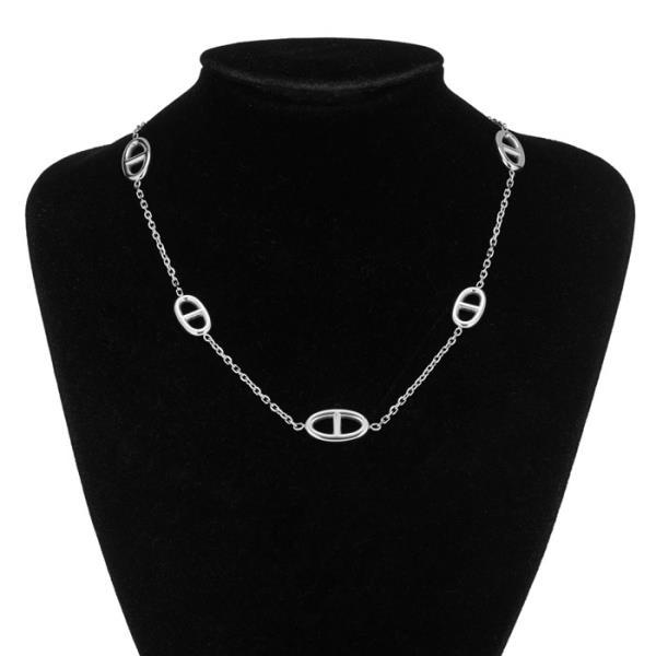 STAINLESS STEEL TH TOGGLE NECKLACE