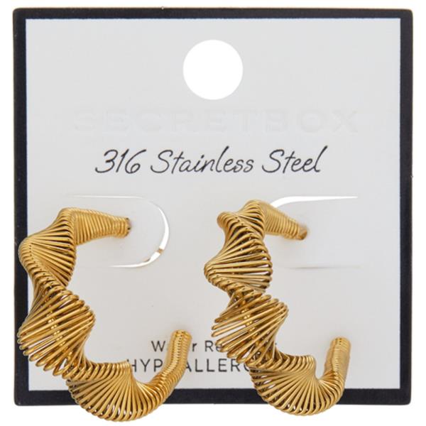 TWISTED STAINLESS STEEL EARRINGS