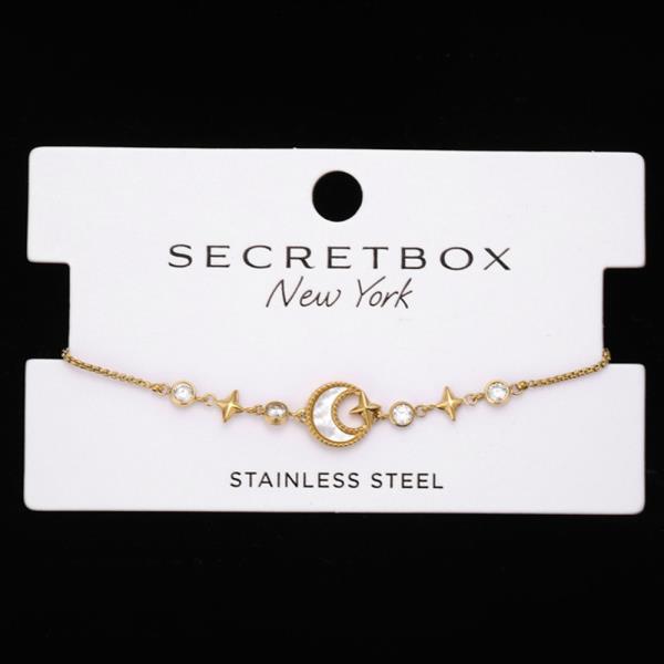 STAINLESS STEEL CRESCENT ADJUSTABLE BRACELET