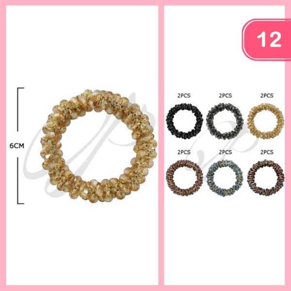 BEADED HAIR TIE (12 UNITS)