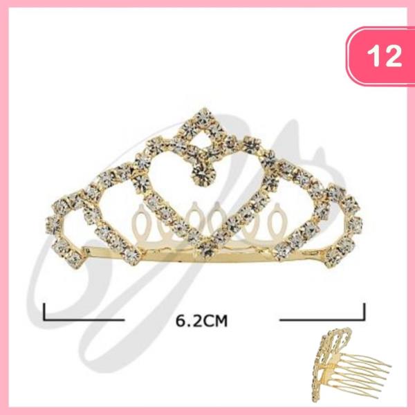 RHINESTONE TIARA (12 UNITS)