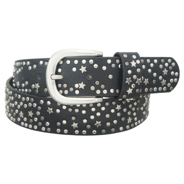 STARS & STUD EMBELLISHED WASHED STRAP BELT