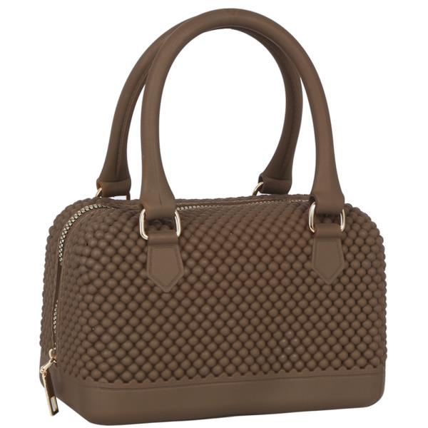 STYLISH BEADED TEXTURE HANDLE CROSSBODY BAG