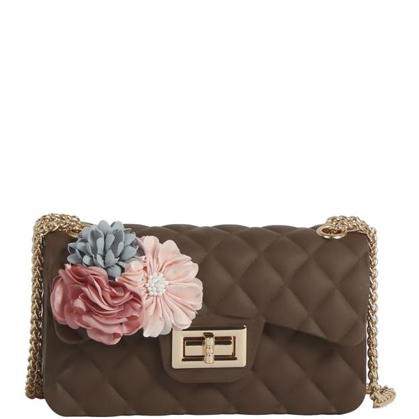 QUILTED FLORAL CROSSBODY BAG